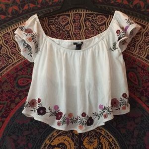 Forever 21 off the shoulder crop top